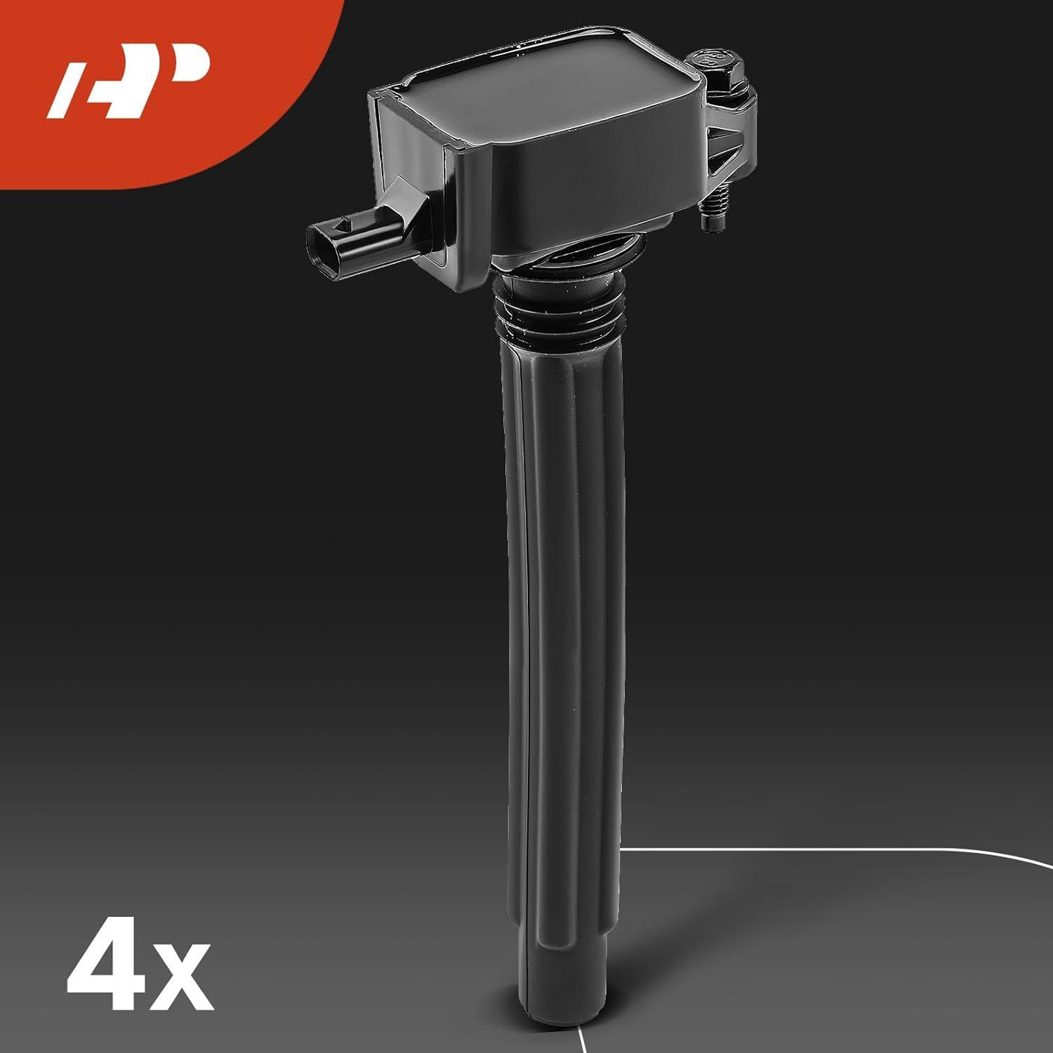 A-Premium Set of 4 Ignition Coil Pack and Iridium Spark Plugs Compatible with Jeep Cherokee 2014-2020 Compass 2018-2020 Renegade 2015-2020 & Chrysler 200 & Ram ProMaster City & Dodge Dart Fiat 500X
