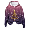 thumbnail image 4 of Futezty Christmas Sweatshirts for Women Novelty Funny Santa Xmas Tree Graphic Pullover Tops Loose Casual Fleece Shirts, 4 of 4