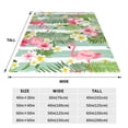 thumbnail image 3 of Honeii Tropical Flamingo Print Fleece Blanket - Throw Blanket for Bed, Sofa, Couch, Camping, and Travel , Microplush Ultra Soft Warm Blanket-40"x30", 3 of 7