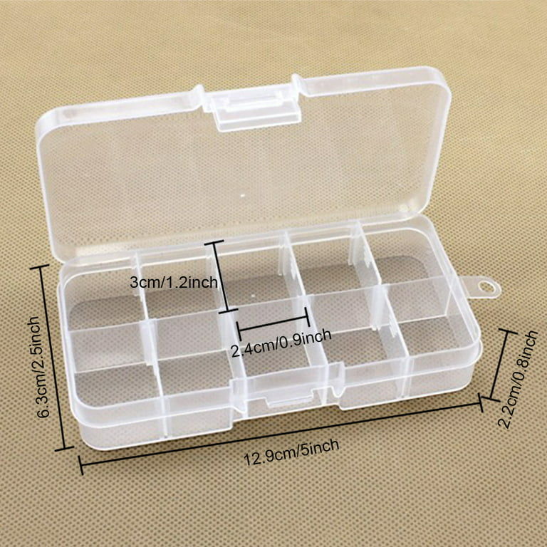 Small Plastic Case for Small Items Clay Bead Container Small Storage Box Transparent