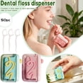thumbnail image 3 of Automatic Pop-Up Portable Floss Dispenser with 50 Pcs Dental Floss for Purse, Pocket, Traveling, Dinner, Portable Refillable Dental Flosses Pick Dispenser Storage Case for Tooth Care (2 Packs), 3 of 7