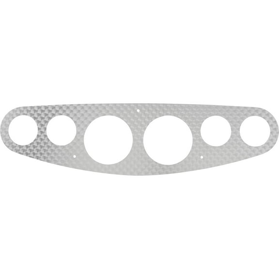 6 Gauge Universal Dash Insert, 3-3/8 Inch, Engine Turned