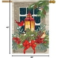 thumbnail image 5 of Warm Wishes Wreath Burlap Winter Christmas House Flag 40" x 28" SM-XLHN, 5 of 5