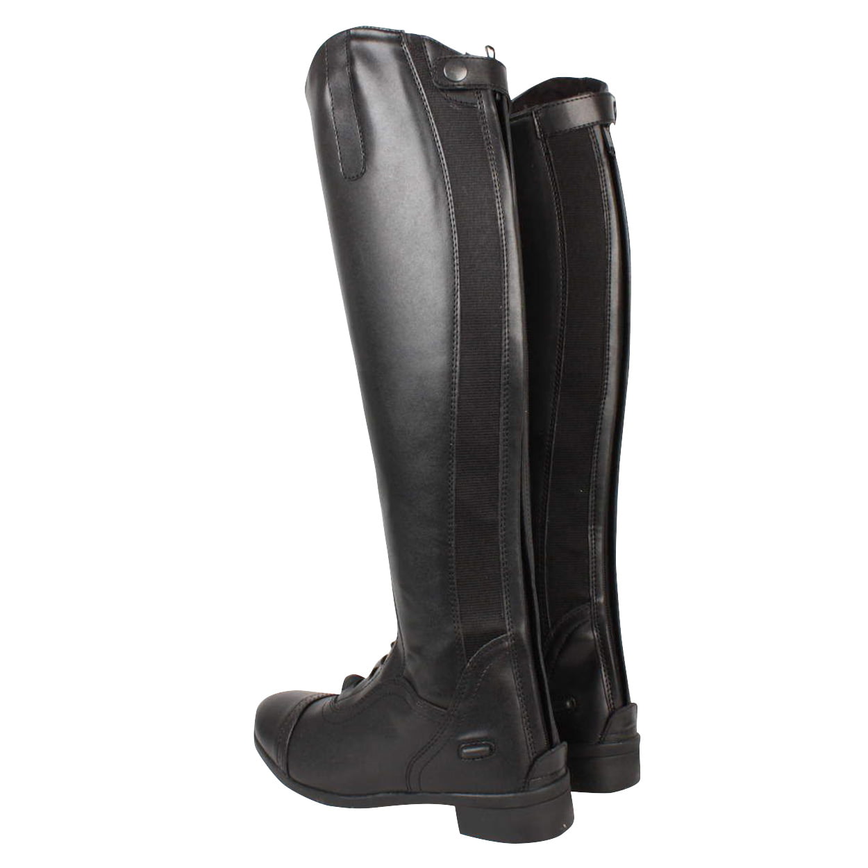 Saxon Syntovia Tall Field Riding Boots with Elastic Stretch Panel Black Ladies 
