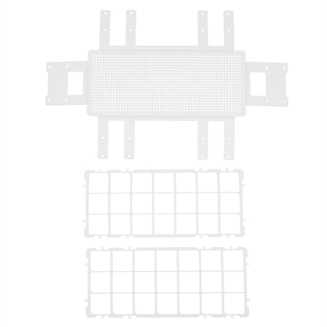 Gradilla de tubos de ensayo de plástico de 30 mm x 21 orificios, soporte desmontable para tubos de muestreo de laboratorio.