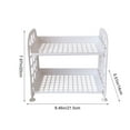 thumbnail image 2 of Desktop Storage Rack, Desktop Rack Cosmetic Stationery Storage Holder, 2-Tier Multifunctional Plastic Shelf Makeup Organizer for Skincare Office Kitchen Bedroom Bathroom Home, 2 of 5