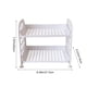 thumbnail image 3 of Estante de almacenamiento plegable de doble capa | Organizador de escritorio y baño para cosméticos, joyas y artículos de papelería | Estante de plástico con rejillas de ventilación | 7 colores |, 3 of 6