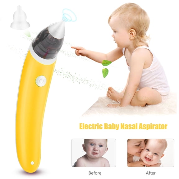 WALFRONT Baby Electric Nasal Aspirator, Portable Infant Kids Nasal Suction Machine Nose Cleaner Tools