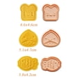 thumbnail image 3 of 5Pcs/Set Cookie Cutter Stamp Shell Shaped Madeleine Fish Chestnut Toast Pattern Biscuit Mold Set Hand Pressure Fondant Cake Tool, 3 of 6