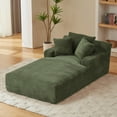 thumbnail image 3 of Lovableguy Oversized Chaise Lounge Chair Indoor,Corduroy Upholstered Single Lounge Couch,Cloud Sleeper Sofa Bed for Living Room,Bedroom,No Assembly Required,Green, 3 of 7