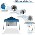thumbnail image 3 of HLL 6'x6' Pop Up Canopy Tent Commercial Instant Gazebo Tent, Waterproof & UV Protection Canopy Tent with Slant Legs & 1pc sidewall for Party Wedding Birthday BBQ Events, 3 of 9