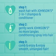 Johnsons Detangling 2-in-1 Kids Shampoo & Conditioner, Hair Products, 20.3 fl oz