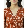 thumbnail image 4 of Moomaya Printed Wrap Style Dress, Knee-Length Summer Tiered Dress For Women, 4 of 8