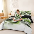 thumbnail image 4 of Homewish Green Gradient Geometric 7pcs Queen Bedding,Abstract Artwork Bedding Comforter Set Queen,Black Reversible, 4 of 8