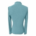 thumbnail image 5 of Women's Turtleneck Long Sleeve Shirts Ribbed Knit Lightweight Pullover Sweater Stretch Slim Basic Casual Thermal Tee Tops, 5 of 5