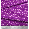 thumbnail image 3 of Soimoi Japan Crepe Satin Fabric Flamingo Bird Print Fabric by Yard 42 Inch Wide, 3 of 3