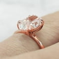 thumbnail image 4 of solitaire jewels 4.25CT Double Prong Oval Moissanite Solitaire Engagement Ring For Women, 10K Rose Gold, 4 of 5