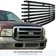 thumbnail image 3 of APS Compatible with Ford Excursion F-250 F-350 F-450 F-550 2005-2007 Lower Bumper Stainless Steel Black Horizontal Billet Grille Insert F65798J, 3 of 7