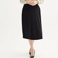 thumbnail image 4 of Women's Croft & Barrow® Elastic Waist Midi Skirt Color: Lost Lagoon Size: LARGE, 4 of 4