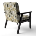 thumbnail image 5 of Designart "Green Cubic Botanical Dreams I" Upholstered Patchwork Accent Chair and Vintage Arm Chair - Multiple Color & Pattern, 5 of 7
