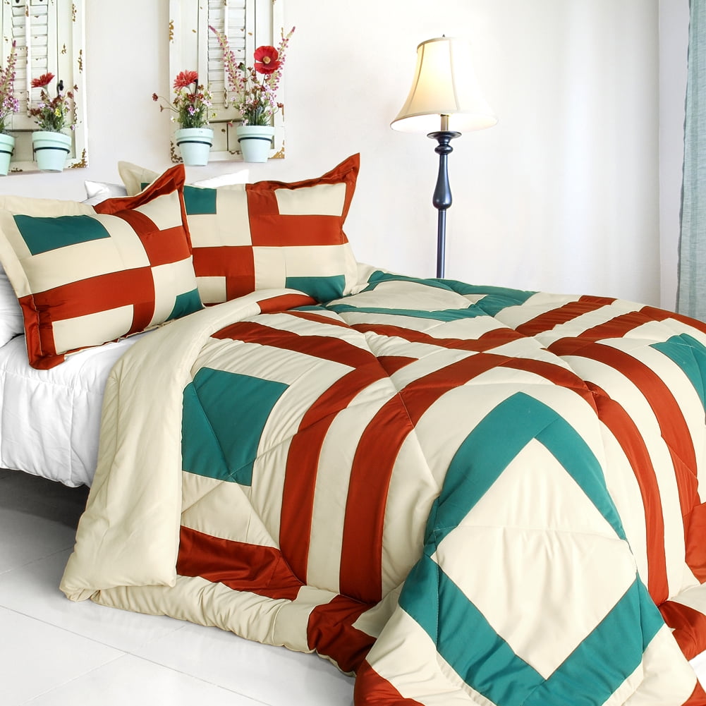 Sicily Quilted Patchwork Down Alternative Comforter Set ...