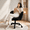 Black, variant on COOLHUT Vanity Chair, Petal Velvet Vanity Makeup Chair with Open Back and Wheels, Fluffy Office Chair for Girls Women, Mid-Back Swivel Computer Task Chairs for Living Room, Pink