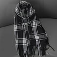 thumbnail image 2 of Caywon Women's Fashion Printed Soft Comfortable Scarf Warm Classic Plaid Scarf Cold Weather Accessory Soft Fabric Gentle Warmth for Winter Stylish Printed Design, 2 of 4