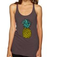 thumbnail image 1 of Wild Bobby, Trendy Tropical Pineapple, Fashion, Women Tri-Blend Racerback Tank Top, Brown, Small, 1 of 4