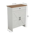 thumbnail image 2 of Uforic Shoe Cabinet with Top Drawer&Sensor Light ,Farmhouse Narrow Slim 6-Tier Shoe Storage Cabinet for 16 Pairs for Entryway, Foyer,White & Walnut, 2 of 7