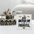 thumbnail image 7 of Zomyto 5"x5" Beach Vacation Wood Box Sign Desk Decor Just Another Day in Paradise Wood Block Sign Decor for Home Cabin Beach House Shelf Wall, 7 of 7