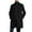 Black, variant on YYDGH Men's Trench Coat Long Sleeve Wool Blend Slim Fit Jackets Midweight Notched Collar Double Breasted Windbreaker Black S