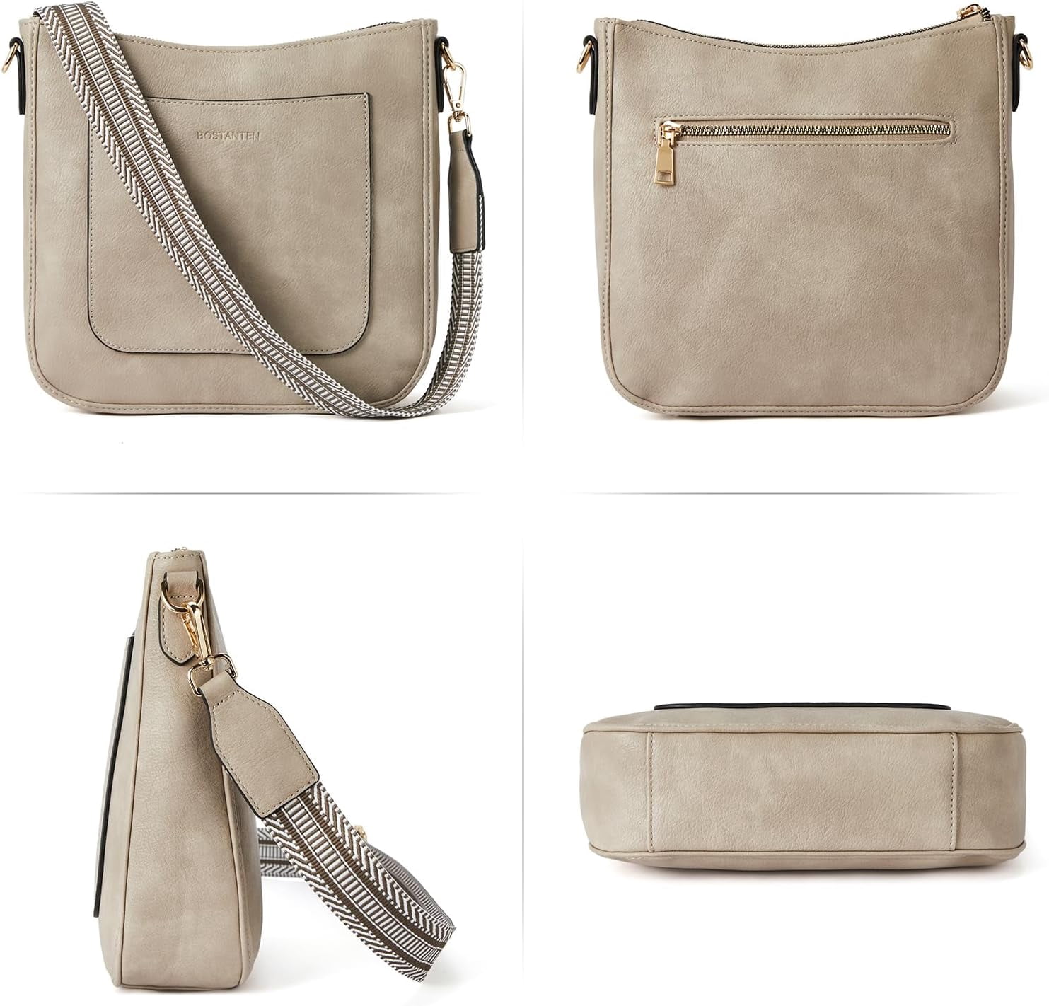 Crossbody Bags for Women Trendy Vegan Leather Hobo Handbags Fashion Shoulder Purse with Adjustable Guitar Strap