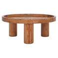 thumbnail image 5 of SAFAVIEH Meek Rustic Round Bayur Wood & Wood Veneer Coffee Table, Natural, 5 of 10