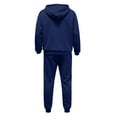 thumbnail image 5 of Hogleaql Sweatsuits for Men 2 Piece Solid Color Relaxed Fit Pullover Hoodies Jogging Athletic Pant Set Sweat Fall Suit with Pockets Navy XL, 5 of 6