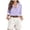 Purple, variant on larppty Striped Button Down Shirts for Women Dressy Shirts Long Sleeve Casual Collared Office Work Shirt with Pocket (Khaki, M)