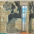 thumbnail image 2 of FREEAMG African Woman and Her Baby Sheer Window Curtain Panel Drape 55x78 Inch for Living Room Bedroom Kids Room 2 Piece, 2 of 4