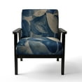 thumbnail image 4 of Designart "Vintage Botanical Autumn Leaves Faded Blue I" Upholstered Abstract Botanicals Accent Chair and Modern & Contemporary Arm Chair - Multiple Color & Pattern, 4 of 7