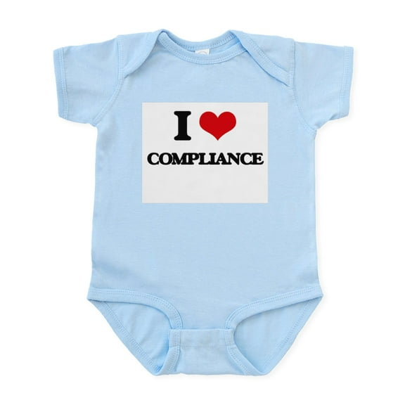 CafePress - I Love Compliance Body Suit - Baby Light Bodysuit, Size Newborn - 24 Months