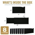 thumbnail image 2 of Rapturous Adjustable Drawer Divider for Deep Drawers, 6” Tall, Extends 13” - 22”, 8 Pack, Black, 2 of 7
