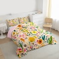 thumbnail image 3 of Feelyou Cartoon Flower Teens Twin Comforter Sets, Kawaii Plant Leaves Bedding Set, 2pcs, 3 of 8