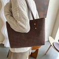 thumbnail image 3 of Large Work Tote Bag for Women Designer Purses and Handbags Classic Big Bucket bags Womens Travel Shoulder Bag Brown, 3 of 7