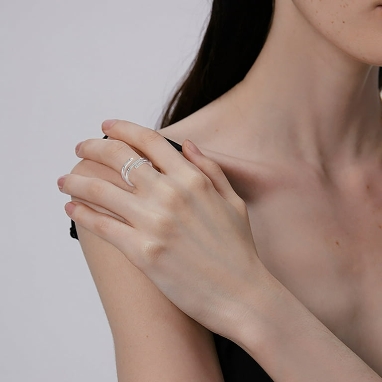 Jewelry Diamond Ring Female Fashion Personality Light Opening