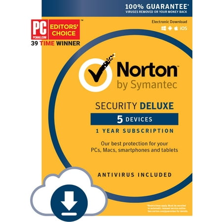 Norton Security Deluxe - 5 Device (Download Code) (Best Antivirus For Multiple Devices)