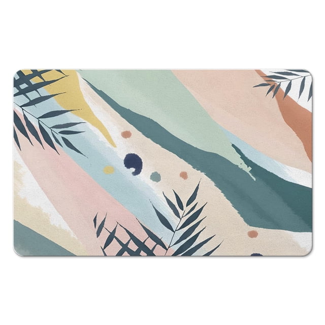 Transform Your Bathroom with Our Cute Abstract Non-Slip Bath Rug - Long & Washable for Tub and Shower Use!