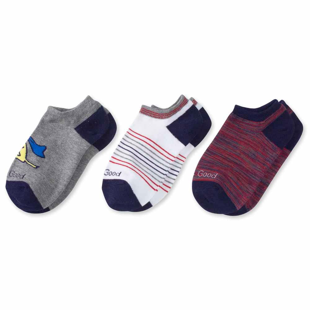 3 Pack Baby Boys Tick Tock Cotton Blend Terry Top Socks 