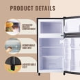 thumbnail image 2 of WANAI 3.5 Cu.ft Fridge with Freezer 2 Door Compact Refrigerator with Adjustable Thermostat Dark Grey, 2 of 8