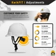 thumbnail image 5 of KwikSafety (Charlotte, NC) TURTLE SHELL (10 Vents FREE Extra Sweatband Earplugs) Standard Cap Style (One Size FITS MOST) ANSI Hard Hat Construction Safety Helmet OSHA Lightweight Type 1 Class C White, 5 of 8