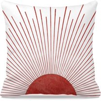 Boho Pillows，Boho Sun Pillow Cover20x20,Boho Couch Pillows, Boho Sun Decor for Home Bedroom Living Room（red）
