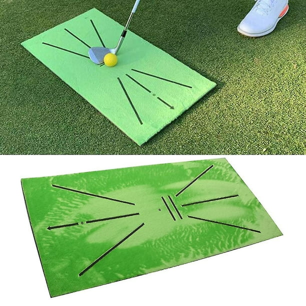 Golf Swing Mat, 12 X 24 Inches Golf Hitting Practice Grass Aid Rug Set,  Portable Training Supplies 
