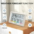 thumbnail image 5 of Newentor 6" Weather Station for Home with 3 Outdoor Sensors, DIY Wireless Indoor Outdoor Thermometer with Humidity Monitor, Atomic Clock, Dual Alarm, Forecast, Wall-Mounted & Tabletop Stand, White, 5 of 6